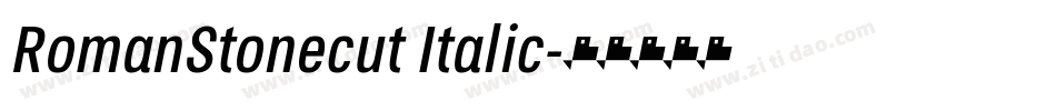 RomanStonecut Italic字体转换